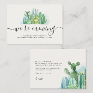 Tarjeta Pequeña Se ha movido el cambio de dirección Cacti de color