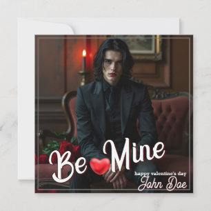 Tarjeta Pequeña Sé Mía – Arte de Retrato de San Valentín Romántico