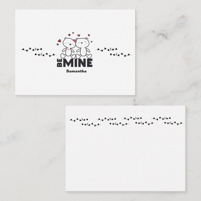 Tarjeta Pequeña SE MIÓ - Cute Regalos Personalizados Modernos de S (Anverso / Reverso)