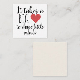 Tarjeta Pequeña Se necesita una gran valoración de los profesores 