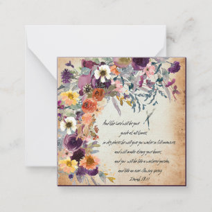 Tarjeta Pequeña Sé tu guía, mezcla floral de otoño