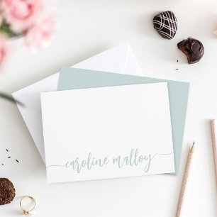 Tarjeta Pequeña Sea   Modern Scripted Name Personalized