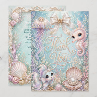 Tarjeta Pequeña Sea You Soon Under the Sea Baby Shower Gracias 