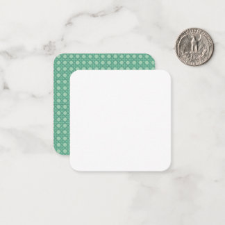 Tarjeta Pequeña Seafoam Rattan Flat Note Card