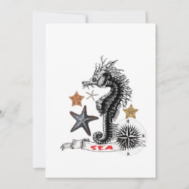 TARJETA PEQUEÑA SEAHORSE CON STARFISH