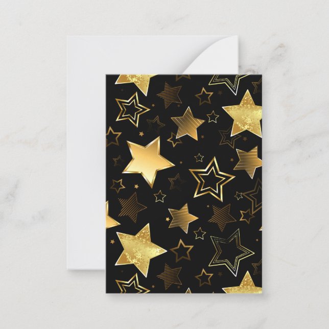 Tarjeta Pequeña Seamless pattern with Golden Stars (Anverso)