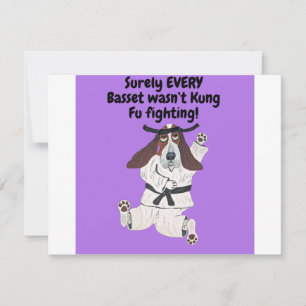 Tarjeta Pequeña ¡Seguramente NO TODOS los Basset estaban luchando 