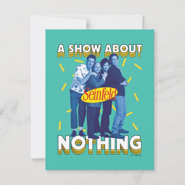 Tarjeta Pequeña Seinfeld | A Show About Nothing (Anverso)