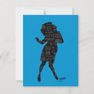 Tarjeta Pequeña Seinfeld   Elaine Dance Silhouette