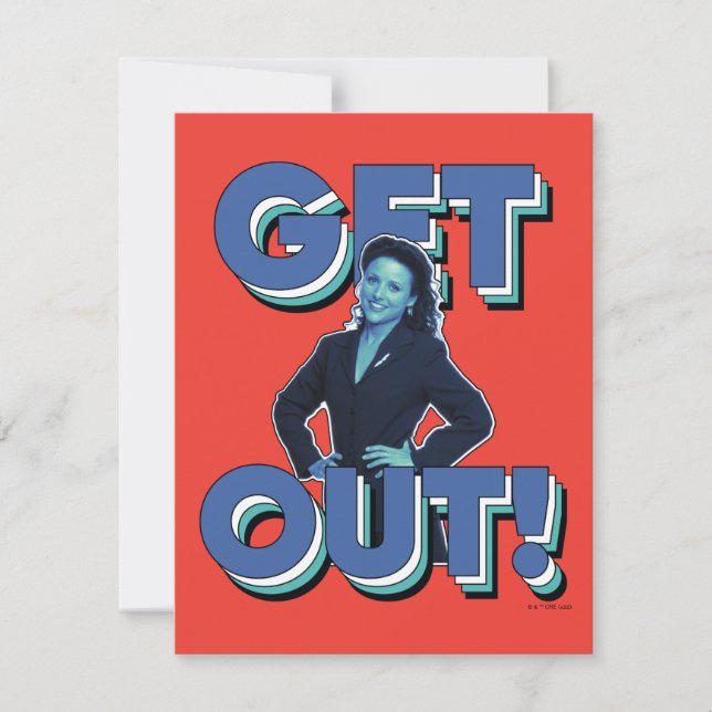 Tarjeta Pequeña Seinfeld | Elaine - Get Out! (Anverso)