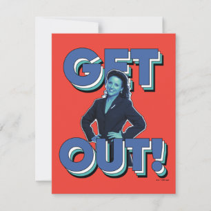 Tarjeta Pequeña Seinfeld Elaine - Get Out!