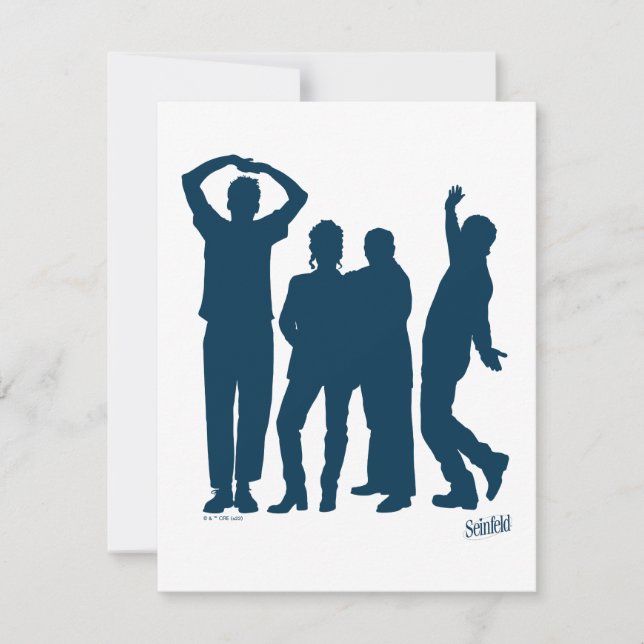 Tarjeta Pequeña Seinfeld | Gráfico de silueta de grupo (Anverso)
