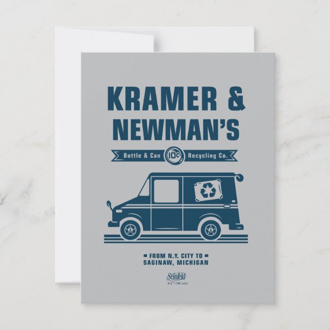 Tarjeta Pequeña Seinfeld | Kramer & Newman's Recycling Co. (Anverso)