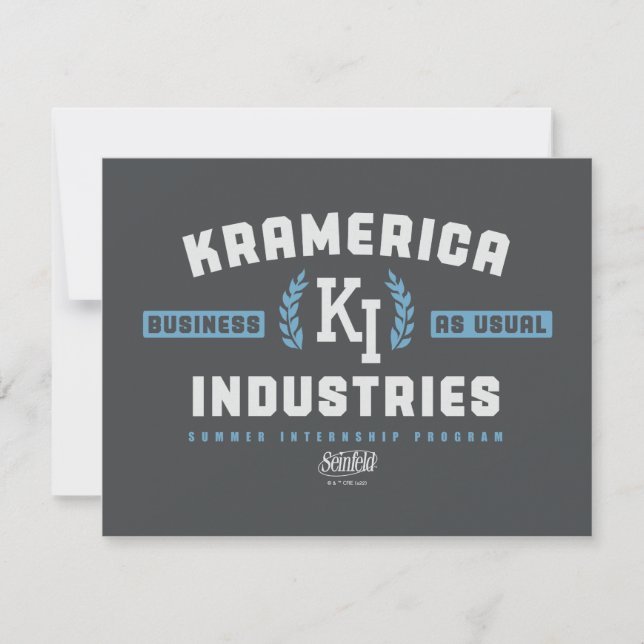 Tarjeta Pequeña Seinfeld | Kramerica Industries (Anverso)