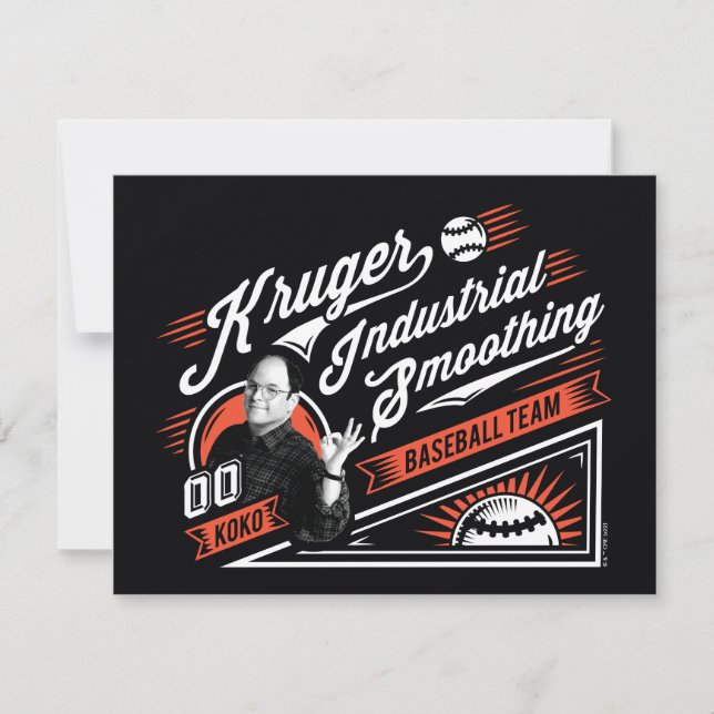 Tarjeta Pequeña Seinfeld | Kruger Industrial Baseball Team (Anverso)