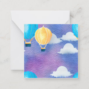 Tarjeta Pequeña Sello gráfico de Balón de Aire Caliente Eéreo