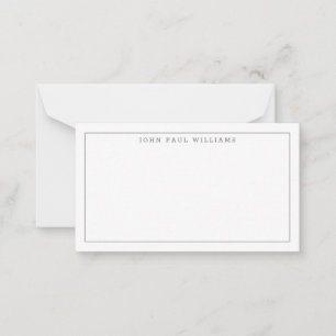 Tarjeta Pequeña Sencilla clásica Sencilla Profesional Gris Borde D