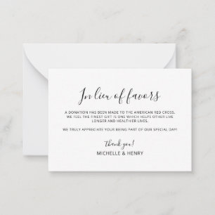 Tarjeta Pequeña Sencilla elegancia en lugar de la carta de favores