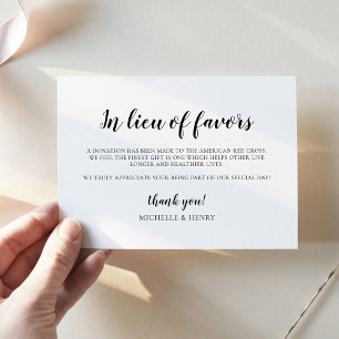 Tarjeta Pequeña Sencilla elegancia en lugar de la carta de favores