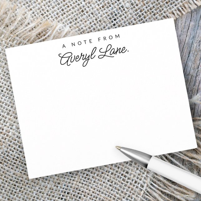 Tarjeta Pequeña Sencilla escritura personalizada Stationery Modern (Subido por el creador)