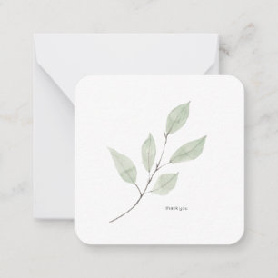 Tarjeta Pequeña Sencilla vegetación personalizada en blanco redond