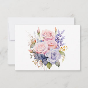 Tarjeta Pequeña Sencilla y elegante acuarela floral