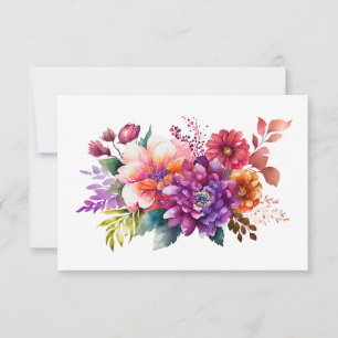 Tarjeta Pequeña Sencilla y elegante acuarela Floral
