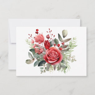 Tarjeta Pequeña Sencilla y elegante acuarela floral