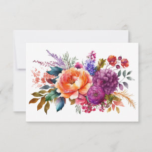 Tarjeta Pequeña Sencilla y elegante acuarela Floral