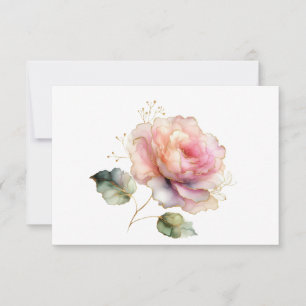 Tarjeta Pequeña Sencilla y elegante acuarela floral