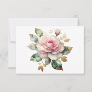 Tarjeta Pequeña Sencilla y elegante acuarela floral