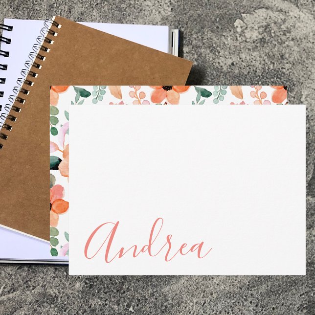 Tarjeta Pequeña Sencilla y elegante acuarela floral moderna (Subido por el creador)
