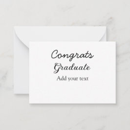 Tarjeta Pequeña Sencillas felicitaciones mínimas graduación añadir