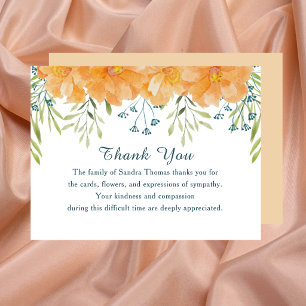 Tarjeta Pequeña Sencillo Agradecimiento Elegante por Pésame en Mem