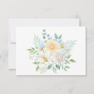 Tarjeta Pequeña Sencillo elegante pasto floral plano