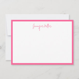 Tarjeta Pequeña Sencillo guión alto modificable Personalizado rosa