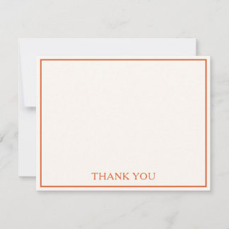 Tarjeta Pequeña Sencillo Moderno Minimalista Chic Naranja Gracias