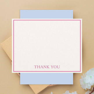 Tarjeta Pequeña Sencillo Moderno Minimalista Chic Rosa Gracias