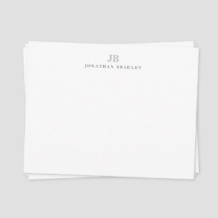 Tarjeta Pequeña Sencillo Moderno Minimalista Monogramado Profesion