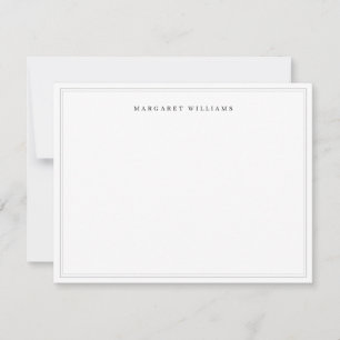 Tarjeta Pequeña Sencillo y elegante borde gris formal Nombre compl