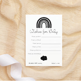 Tarjeta Pequeña Sencillo y moderno arcoiris blanco negro para el b