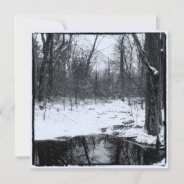 Tarjeta Pequeña Sendero de excursión de foto de invierno con estil