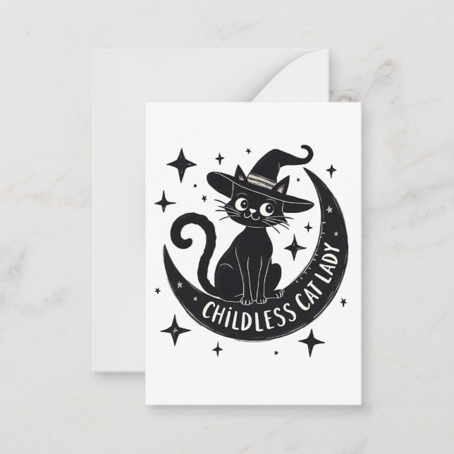 Tarjeta Pequeña Señora Gatos sin Hijos Harris Walz Pastel de Hallo (Anverso)