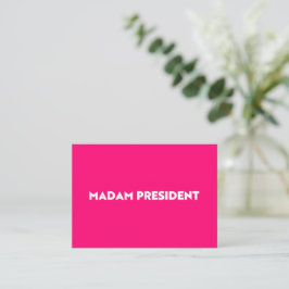 Tarjeta Pequeña Señora Presidenta, la tipografía moderna de rosa c