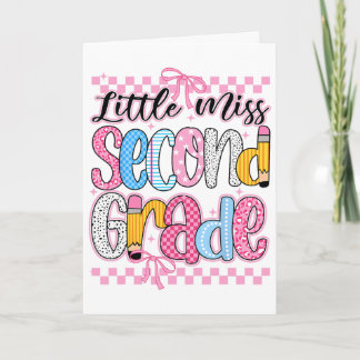 Tarjeta Pequeña Señorita 2do Grado Ck Para Colegio Niñas C