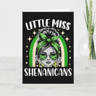 Tarjeta Pequeña Señorita Shenanigans Para Chicas Mujeres D