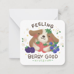 Tarjeta Pequeña Sensación de Berry Good: Perro dulce con bayas