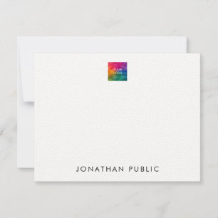 Tarjeta Pequeña Sentirse blanco sube tu propio logotipo personaliz