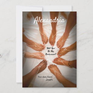 Tarjeta Pequeña ¿Serás Mi Novia? Bride Beach Personaliza