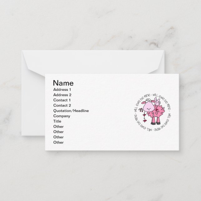 Tarjeta Pequeña Serás Mi Valentín (Anverso)